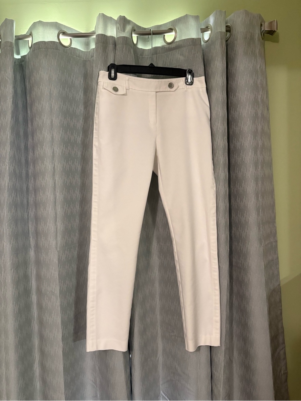 Karl Lagerfeld White Cropped Ankle Pants